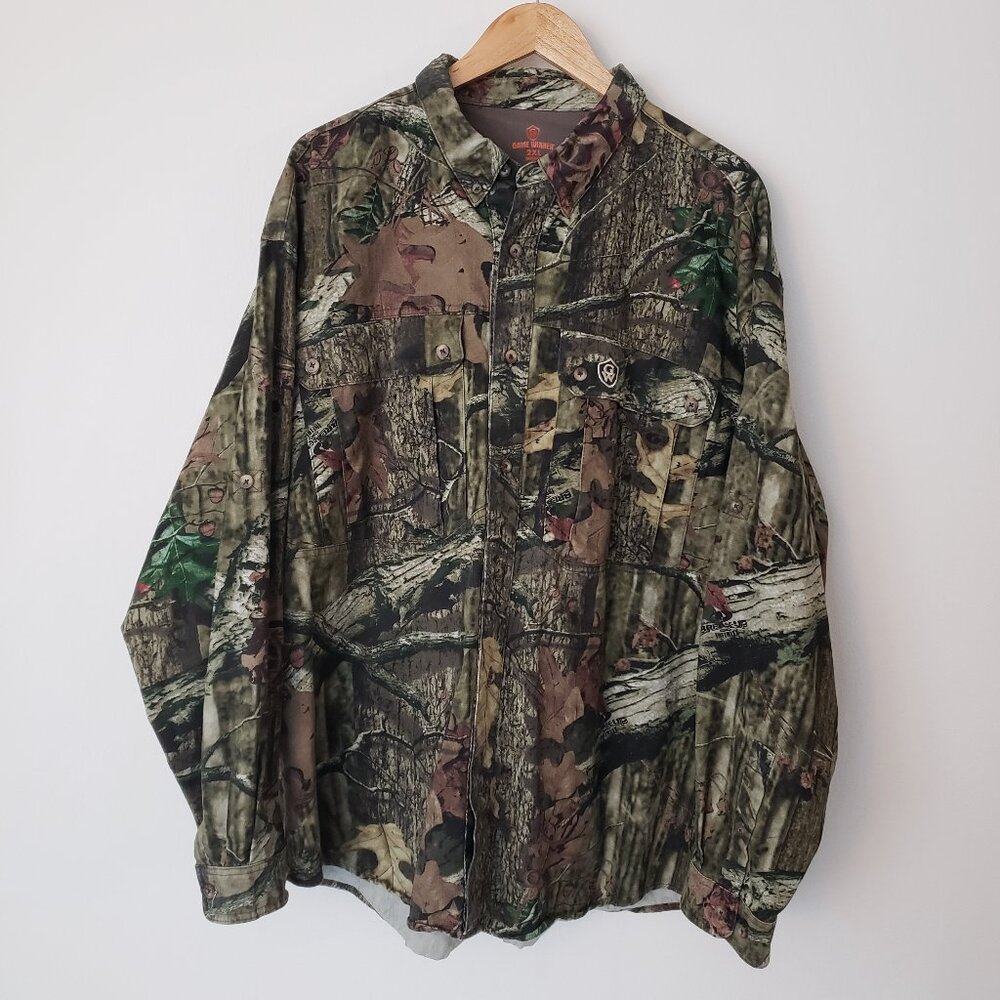 Game Winner Mossy Oak Breakup Infinity Button Down Shirt XXL
